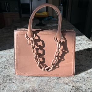 Aldo square medium bag in blush taupe